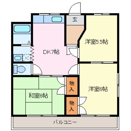 宮川駅 徒歩29分 3階の物件間取画像